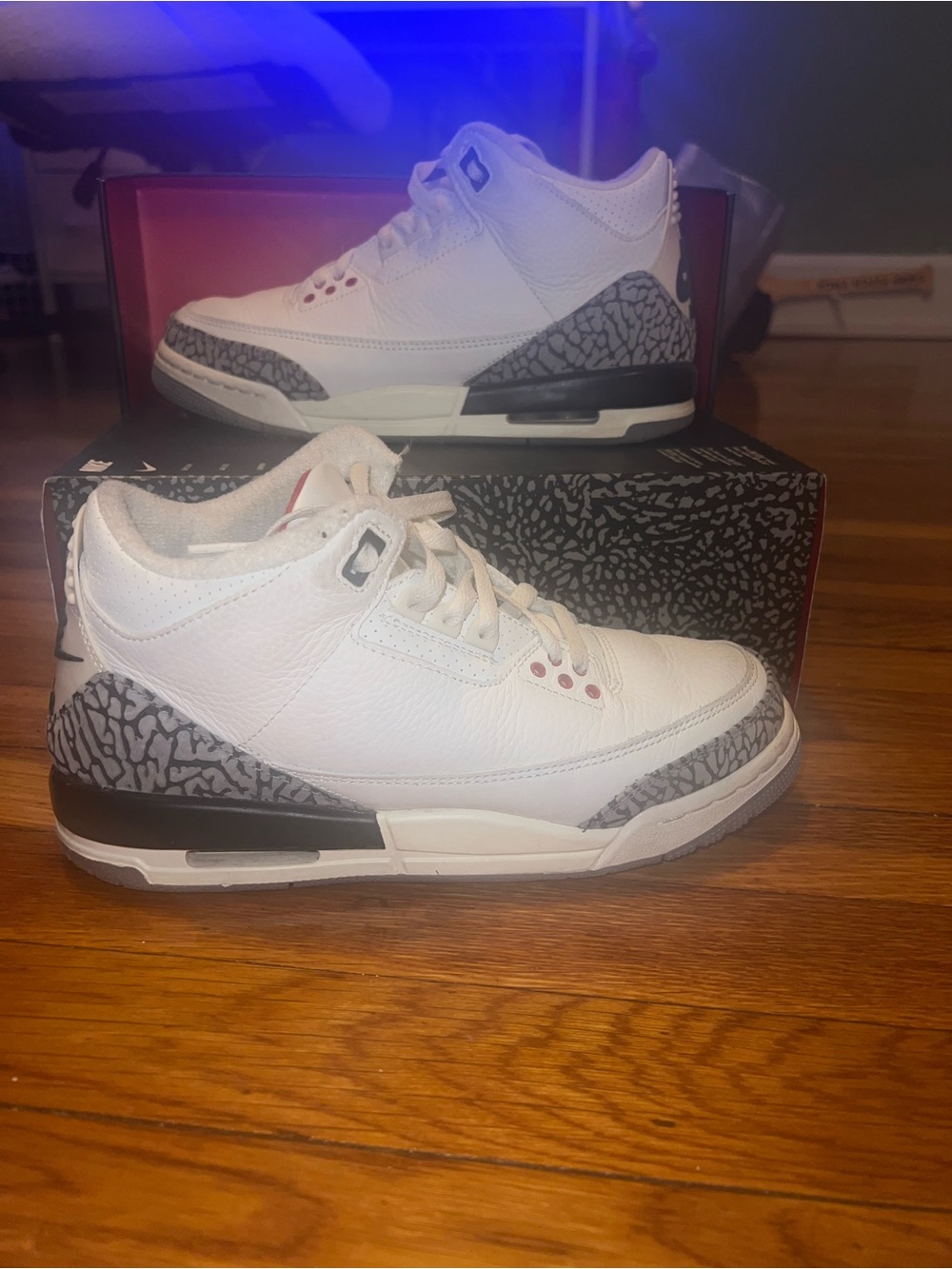 Jordan White Sneakers with Red Inner Lining